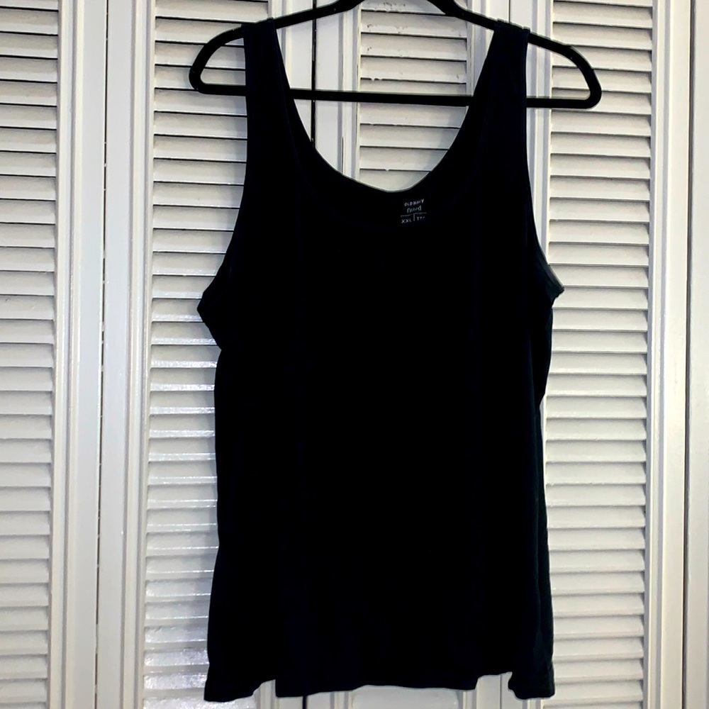 Old Navy Black Fitted Tank Top, XXL